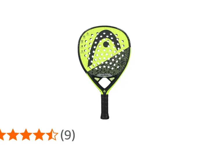 Racchetta da padel HEAD Graphene 360 Alpha, con design audace giallo fluo e nero, pronta per dominare il campo.