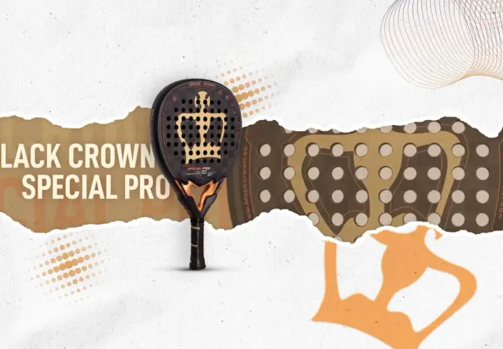 Racchetta da padel Black Crown Special Pro, un vero "black viper" per colpi precisi e potenti.