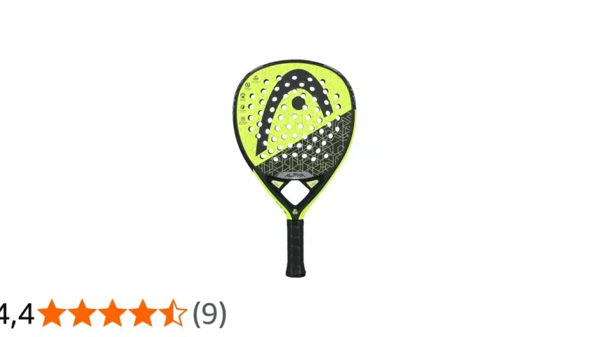 Racchetta da padel HEAD Graphene 360 Alpha, con design audace giallo fluo e nero, pronta per dominare il campo.