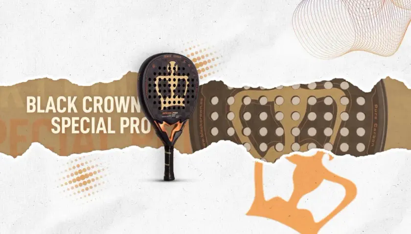 Racchetta da padel Black Crown Special Pro, un vero "black viper" per colpi precisi e potenti.