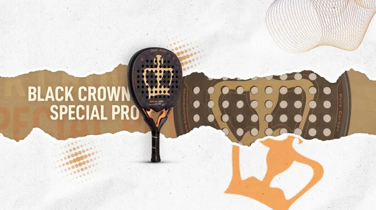 Racchetta da padel Black Crown Special Pro, un vero "black viper" per colpi precisi e potenti.